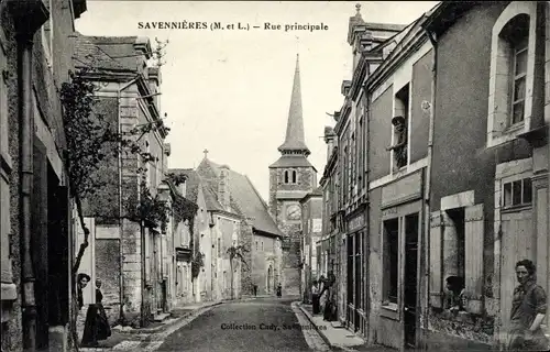 Ak Savennières Maine et Loire, Rue Principale