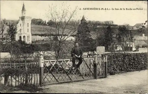 Ak Savennières Maine et Loire, Le bas de la Roche au Moine