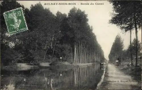Ak Aulnay sous Bois Seine Saint Denis, Bords du Canal