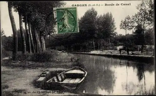 Ak Gargan Seine Saint Denis, Bords de Canal