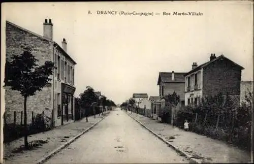 Ak Drancy Seine Saint Denis, Rue Martin Wilhelm