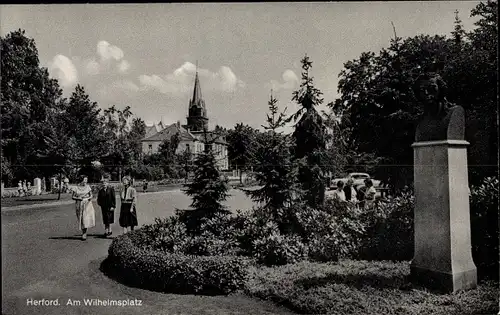 Ak Herford in Nordrhein Westfalen, Am Wilhelmsplatz