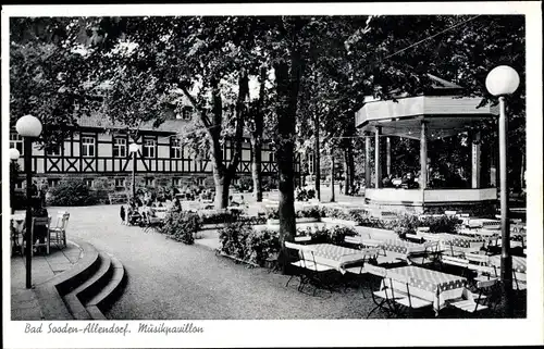 Ak Bad Sooden Allendorf, Musikpavillon, Terrasse