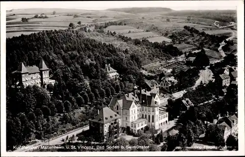 Ak Bad Soden Salmünster in Hessen, Kurpension Marienheim und St. Vincenz