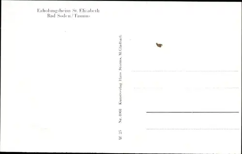 Ak Bad Soden am Taunus, Erholungsheim St. Elisabeth, Park, Wiese
