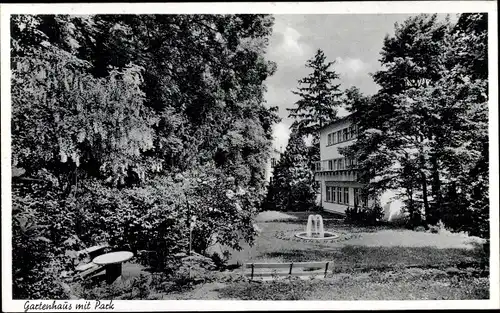 Ak Bad Soden am Taunus, Erholungsheim St. Elisabeth, Gartenhaus mit Park