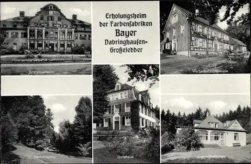 Ak Großeledder Wermelskirchen im Bergischen Land, Erholungsheim, Gutshaus, Jugendherberge
