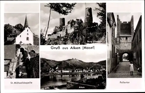 Ak Alken Untermosel, St. Michaelskapelle, Fallertor, Alken, Burg Thurandt