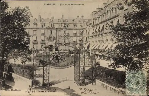 Ak Biarritz Pyrénées Atlantiques, L'Hotel d'Angleterre