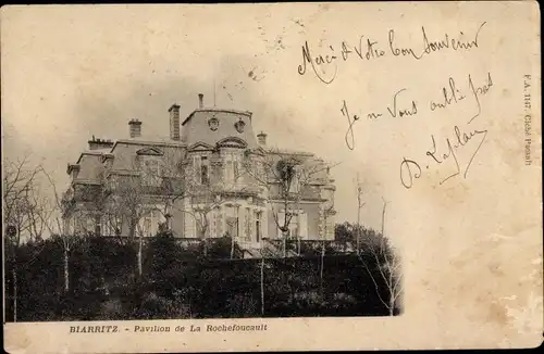 Ak Biarritz Pyrénées Atlantiques, Pavillon de La Rochefoucault