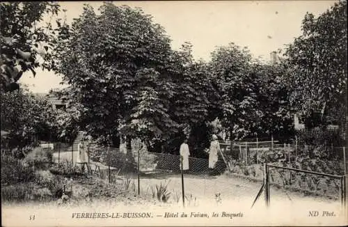 Ak Verrières le Buisson Essonne, Hotel du Faisan, les Bosquets