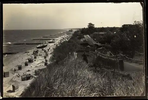 Foto Ak Niechorze Seebad Horst Pommern, Blick auf den Strand