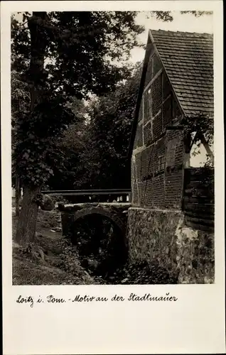 Ak Loitz in Vorpommern, Motiv an der Stadtmauer