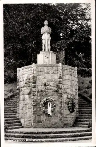 Ak Elze in Niedersachsen, Rolanddenkmal