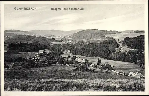 Ak Rospe Gummersbach im Oberbergischen Kreis, Rospetal mit Sanatorium