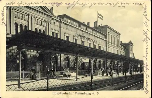 Ak Naumburg an der Saale, Hauptbahnhof, Gleisseite