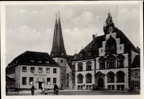 Ak Egeln im Salzlandkreis, Rathaus, Sparkasse