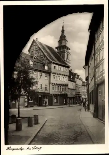 Ak Bad Langensalza in Thüringen, Am Schloss