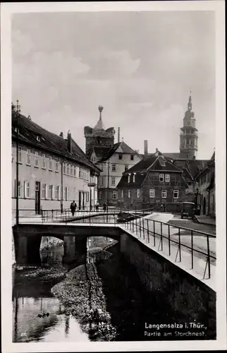 Ak Bad Langensalza in Thüringen, Storchnest