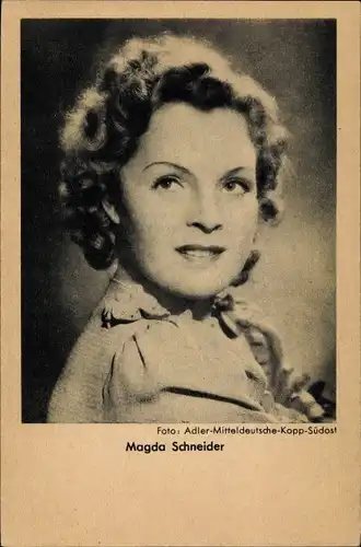 Ak Schauspielerin Magda Schneider, Portrait