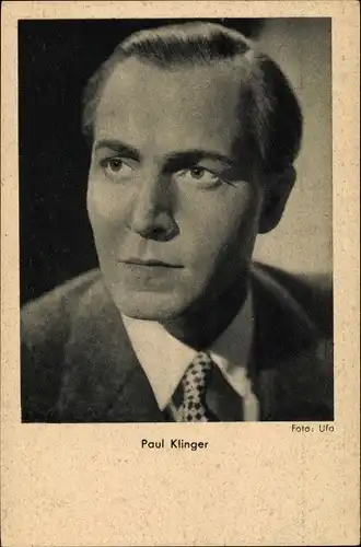 Ak Schauspieler Paul Klinger, Portrait
