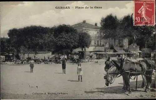 Ak Gargan Seine Saint Denis, Place de la Gare