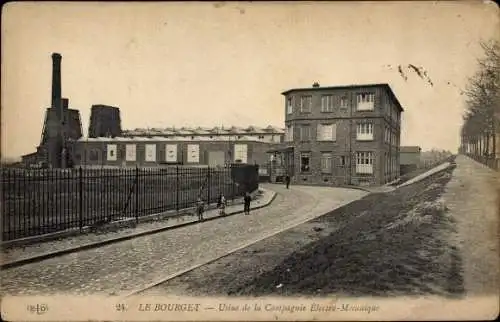 Ak Le Bourget Seine Saint Denis, Usine de la Compagnie Electro Mecanique