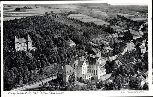 Ak Bad Soden Salmünster in Hessen, Fliegeraufnahme der Kinderheilanstalt