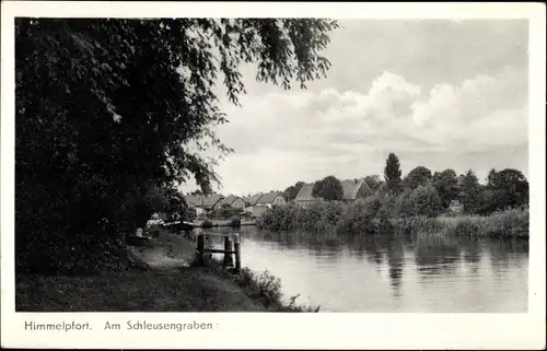 Ak Himmelpfort Fürstenberg an der Havel, Am Schleusengraben