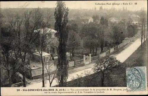 Ak Sainte Genevieve des Bois Essonne, Vue panoramique de la propriete de M. Desprez