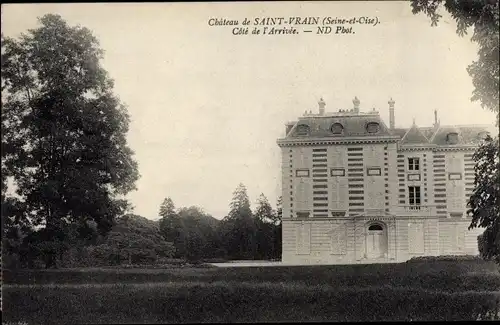 Ak Saint Vrain Essonne, Le Chateau, Cote de l'Arrivee