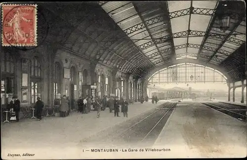Ak Montauban Tarn et Garonne, La Gare de Villebourbon