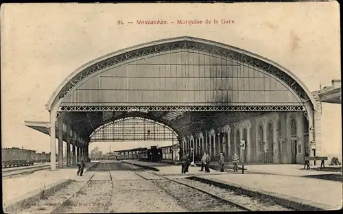 Ak Montauban Tarn et Garonne, Marquise de la Gare