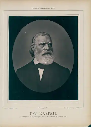 Foto Französischer Botaniker F. V. Raspail, um 1870, Portrait