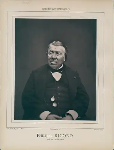 Foto Französischer Chirurg Philippe Ricord, um 1870, Portrait