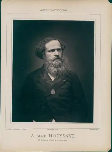 Foto Französischer Journalist Arsene Houssaye, um 1870, Portrait
