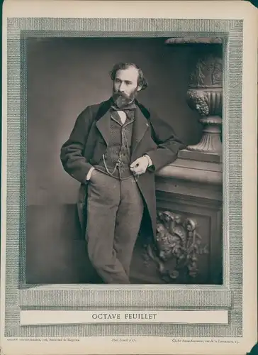 Foto Französischer Schriftsteller Octave Feuillet, um 1870, Portrait