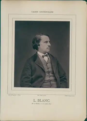 Foto Französischer Sozialist Louis Blanc, um 1870, Portrait