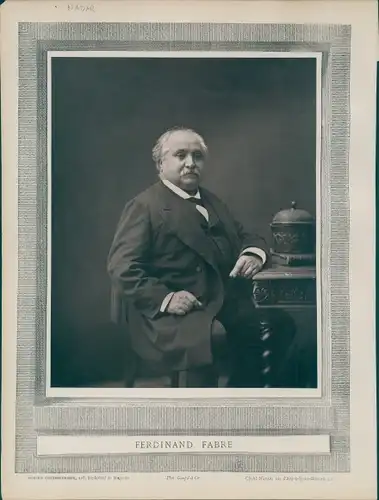 Foto Französischer Schriftsteller Ferdinand Fabre, um 1870, Portrait