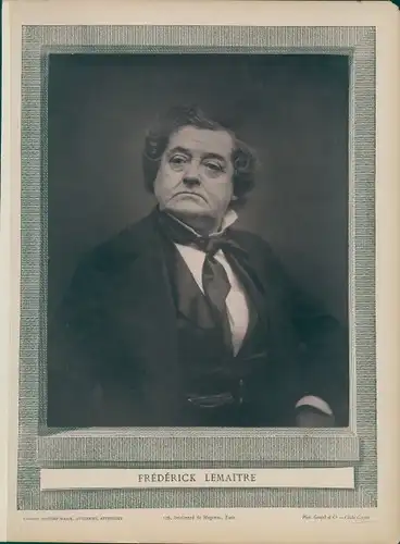 Foto Französischer Schauspieler Frederick Lemaitre, um 1870, Portrait