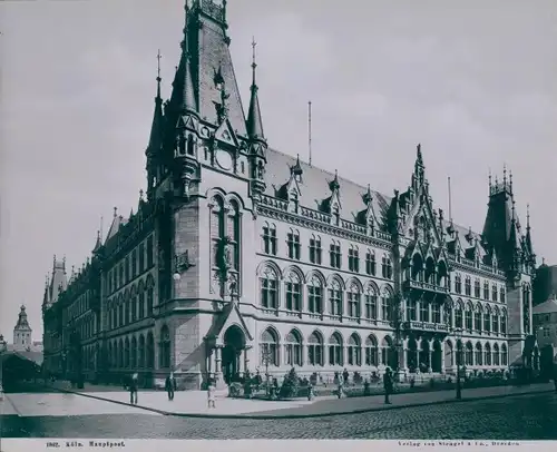 Foto Köln am Rhein, um 1870, Hauptpost