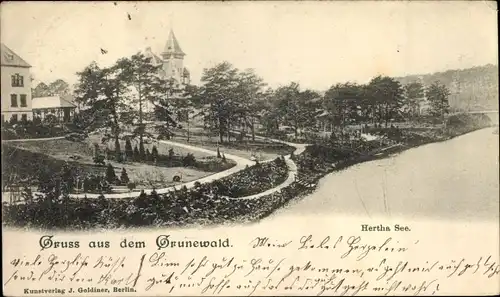 Ak Berlin Wilmersdorf Grunewald, Herthasee