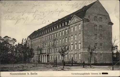 Ak Berlin Spandau Nonnendamm, Verwaltungsgebäude Siemens