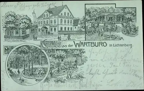 Litho Lichtenberg im Erzgebirge, Restaurant Wartburg