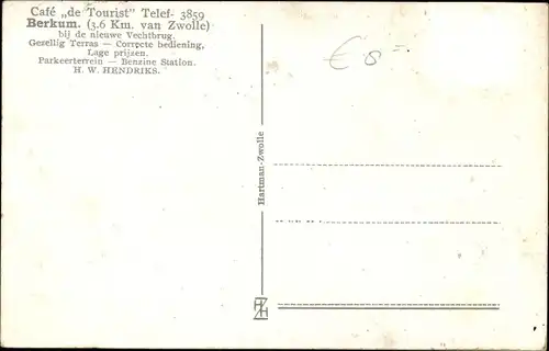 Ak Berkum Overijssel Niederlande, Cafe de Tourist