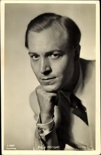 Ak Schauspieler Paul Klinger, Portrait