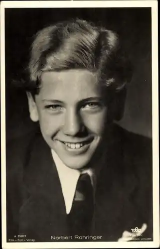 Ak Schauspieler Norbert Rohringer, Portrait