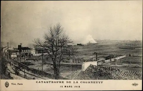 Ak La Courneuve Seine Saint Denis, Catastrophe, 15 Mars 1918