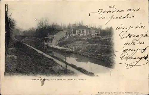 Ak Sevran Seine-Saint-Denis, Le Pont du Canal de l'Ourcq