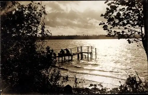 Foto Ak Czaplinek Tempelburg Pommern, Partie am Dratzigsee